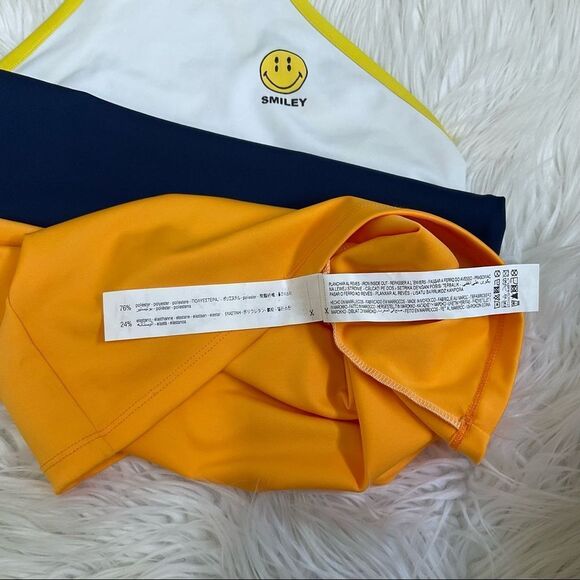 NEW ZARA Smiley Happy Collection Y2K color block bodycon mini dress S - Picture 9 of 9